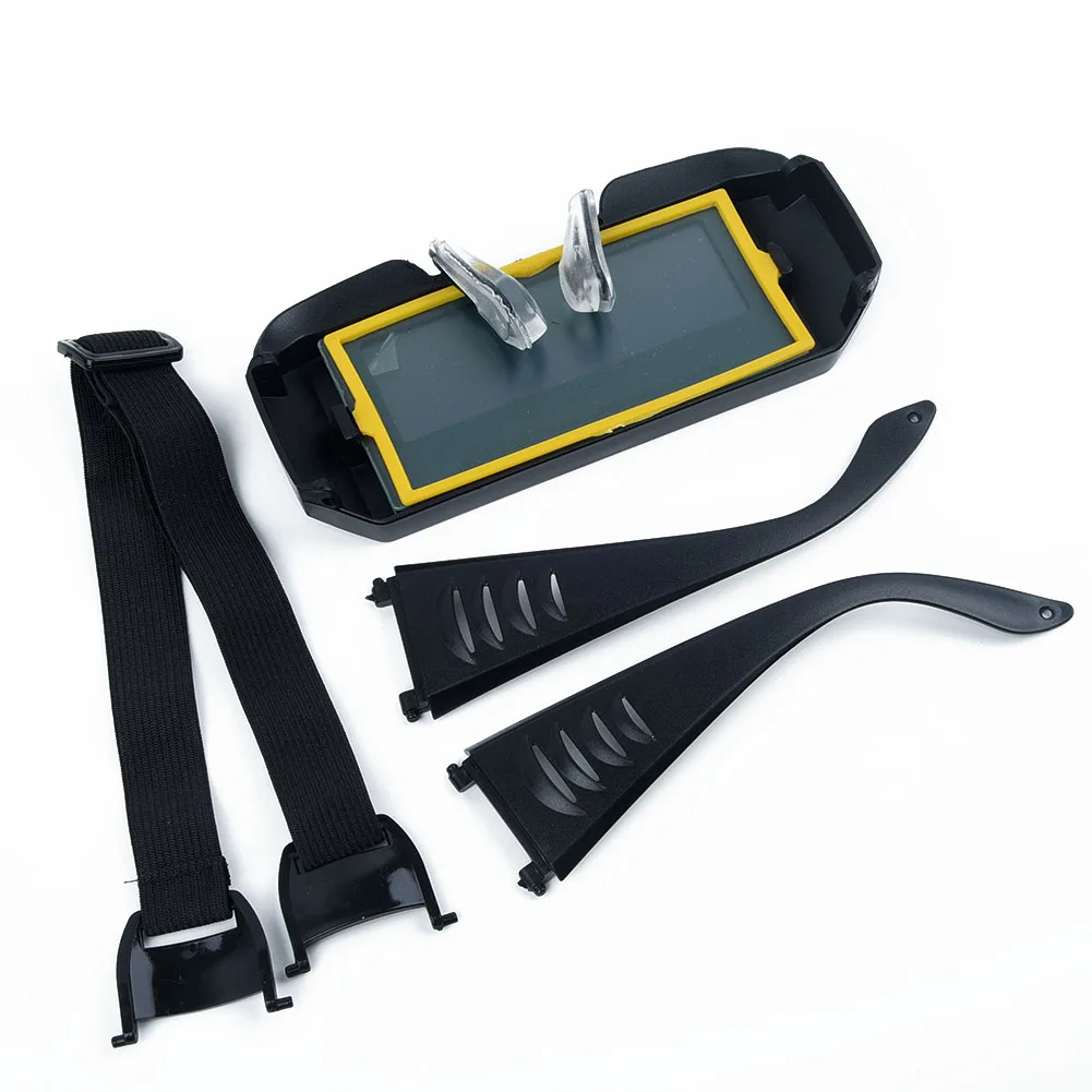 

Auto Solar Darkening LCD Welding Glasses Sunglass Cover Helmet Eye Protection 1*Welding Goggles 1*Elastic Band 2*Glasses Frame