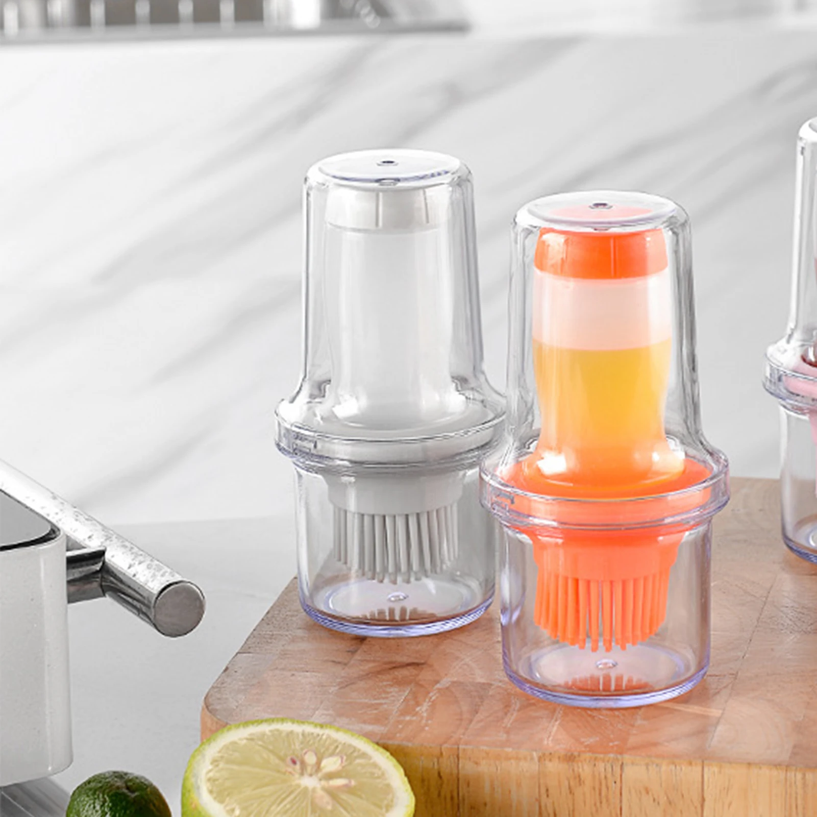 

Kitchen Ration Oil Brush Grill Basting Silicon Oil Brush Cooking Baking Oil Dispenser Bottle 2 In 1 Dropper Kitchen BBQ Tool