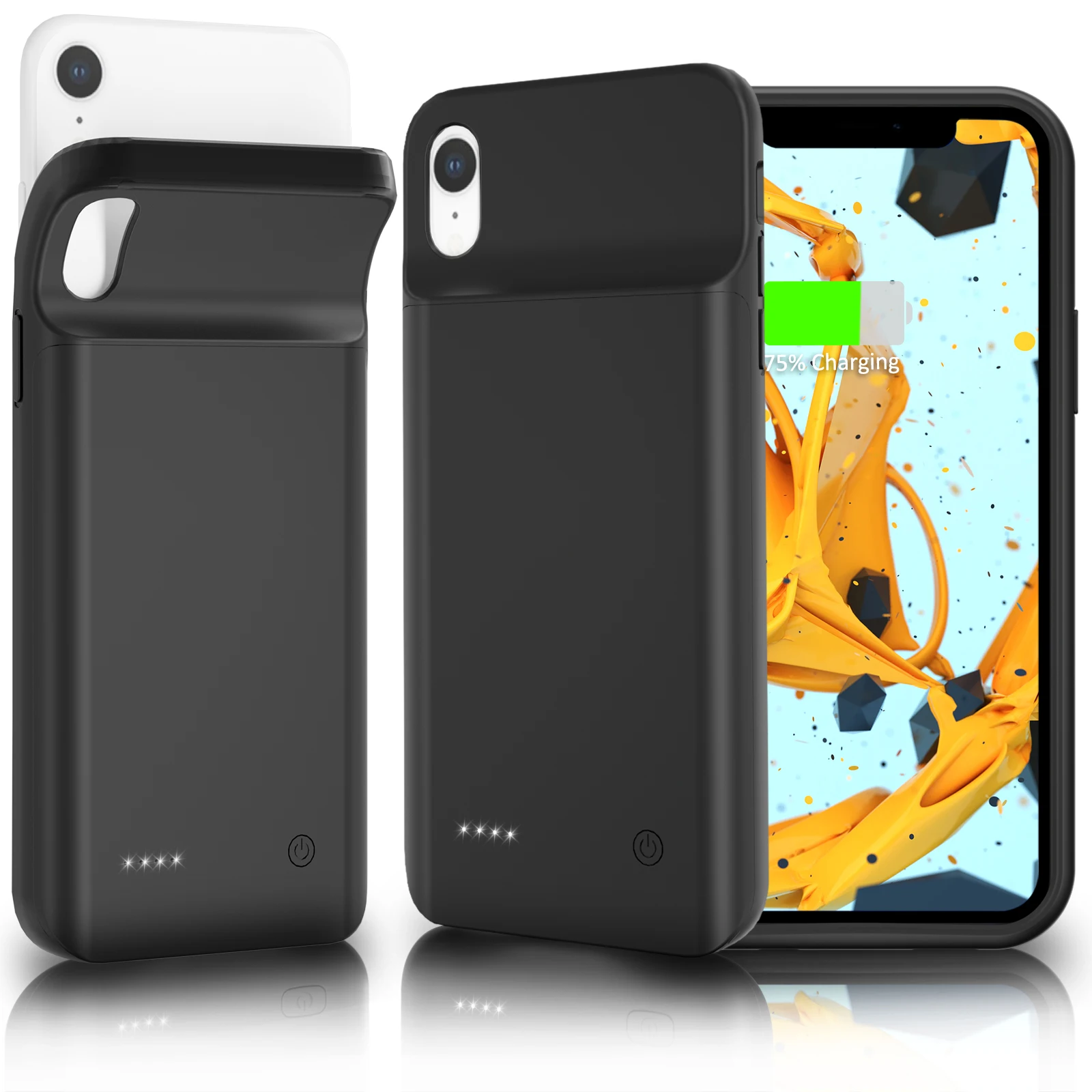 

6000mAh External Battery Charger Case For iPhone XR Charging Case Portable Mobile Phone Housing Power Bank Backclip Fast Charger