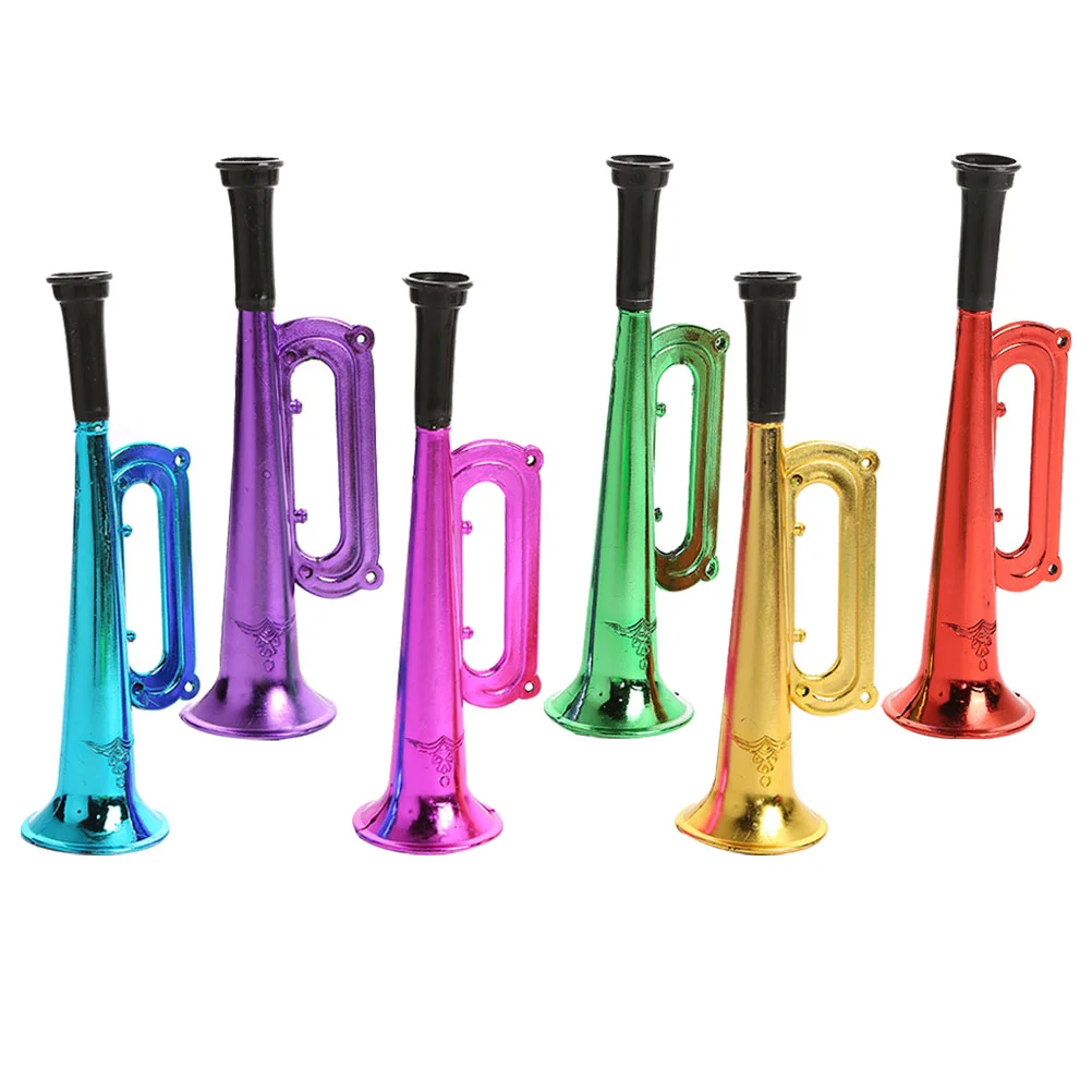 

6pcs trumpets Stage Performance Props Simulation Music Trumpets Children's Toy Trumpets for kids festival