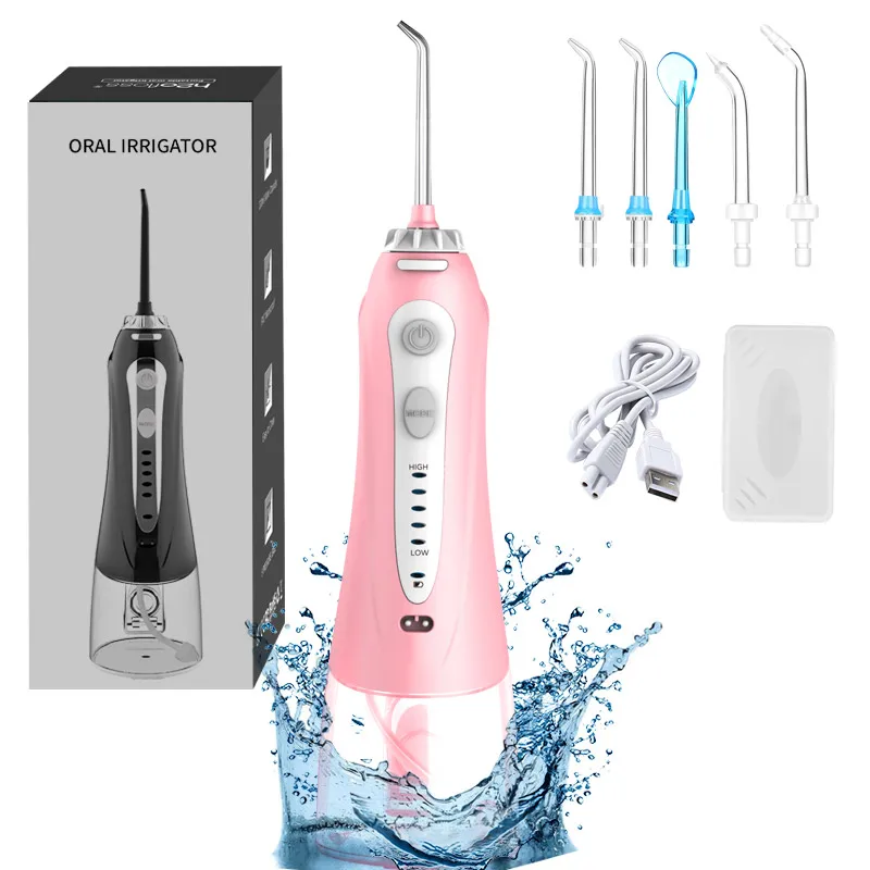 Oral Irrigator USB Rechargeable Wireless Pressurized Dental Irrigator Oral Travel Water Floss Portable Dental Water Flosser XIP7
