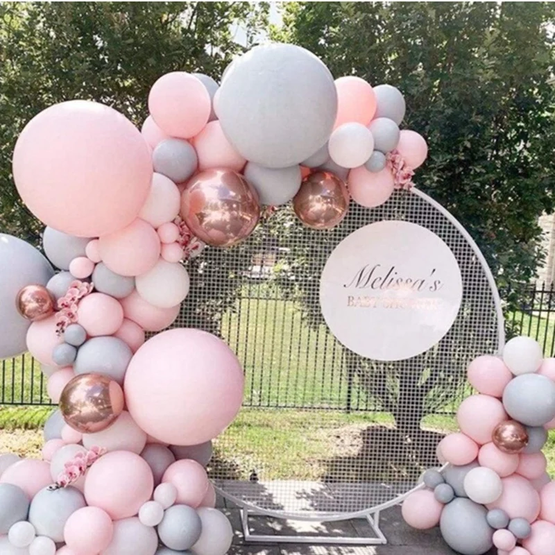 

Воздушный шар, блестящий воздушный шар из розовой и золотой фольги 4D, набор воздушных шаров для свадьбы, праздника, дня рождения, украшения д...