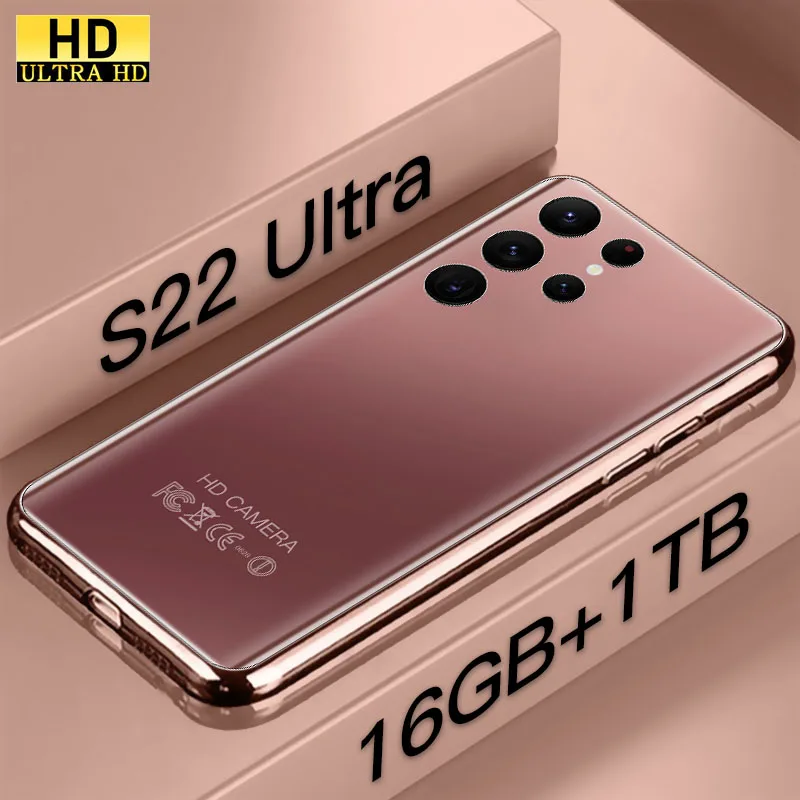 

Оригинальный смартфон S22 Ultra, 7,3 дюймов, Full screen, Android, 16 ГБ + ТБ