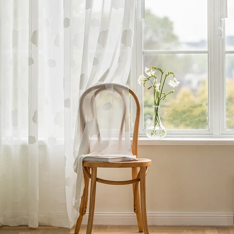 Белый Хмара 3D Тюлевые шторы для гостиной Спальня Детская комната со скоростью