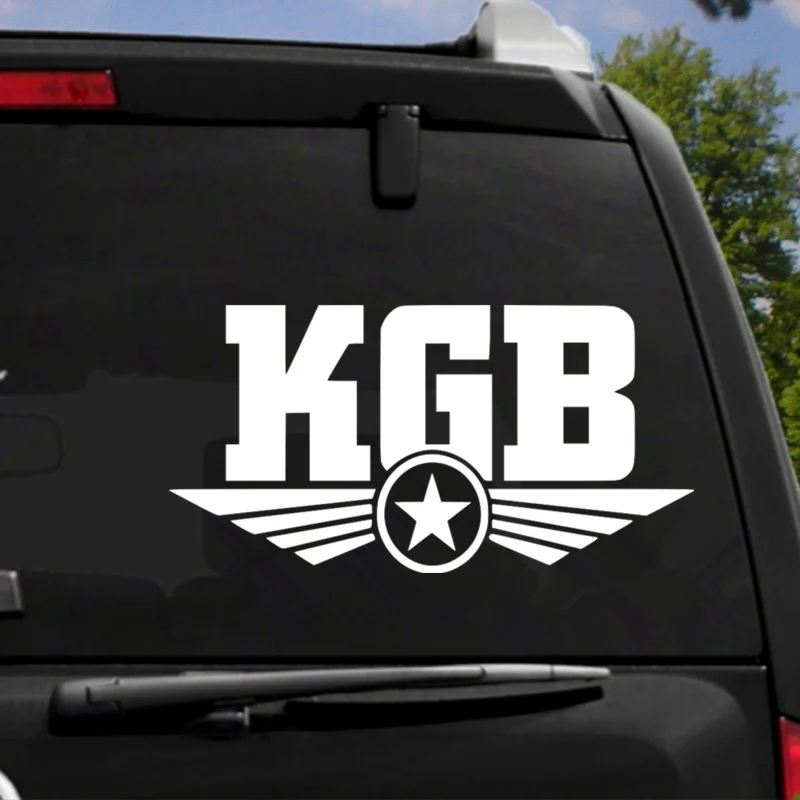 

Виниловые наклейки HZX1285 KGB USSR забавная наклейка для автомобилей, аксессуары для мотоциклов, наклейки