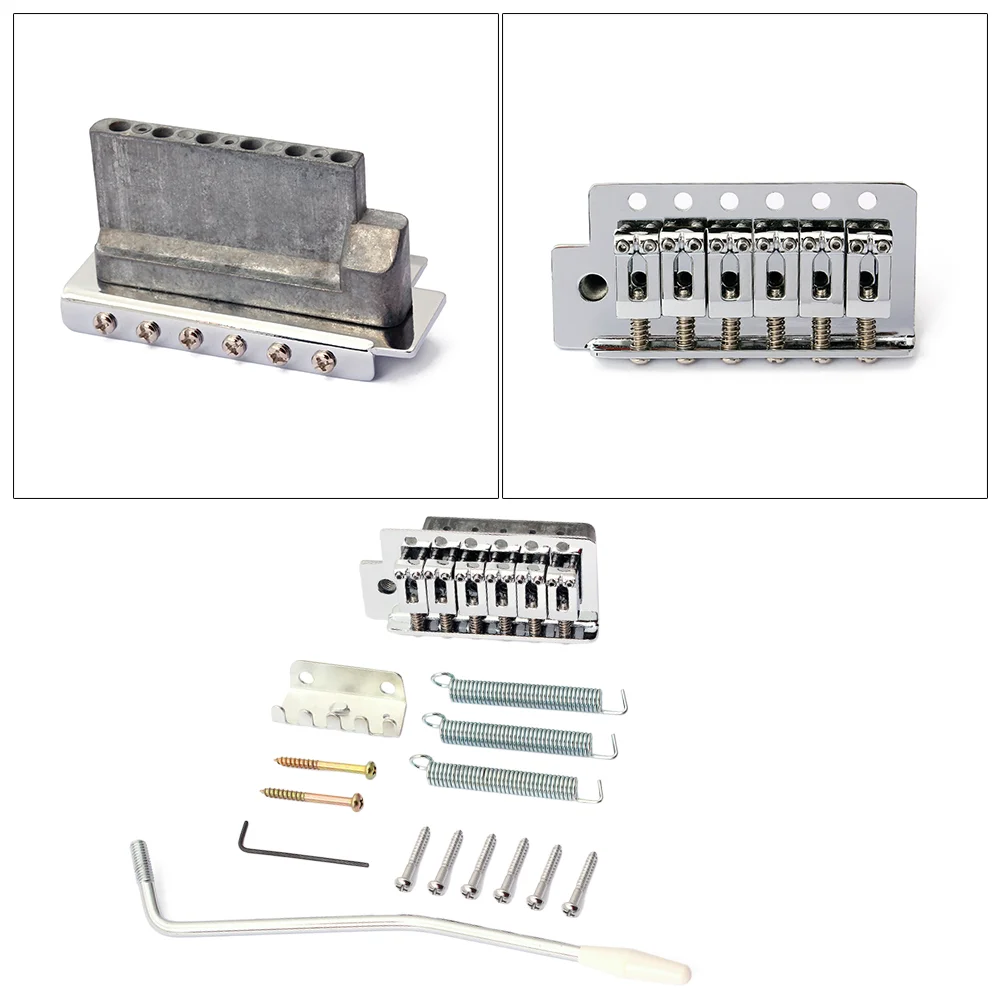 

GA205 Left Handed 6 String Flat ST Saddle Single Tremolo Bridge System for Electric Guitar Accessories Parts Screw-in Arm