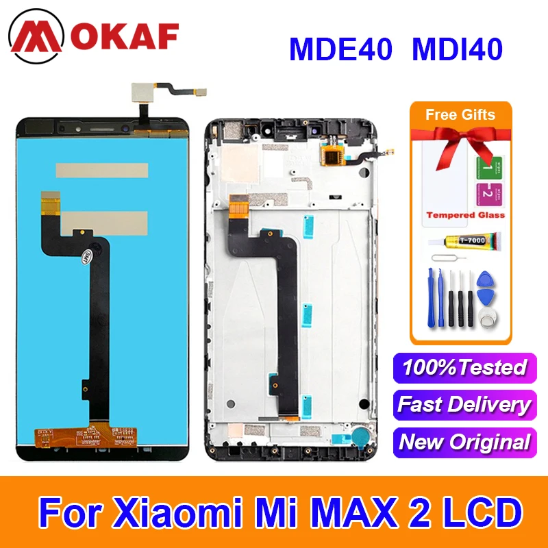 

OKANFU Original Screen For Xiaomi Mi MAX 2 LCD Display MDE40, MDI40 Touch Screen Digitizer Assembly Replacement For MAX2 MiMAX2
