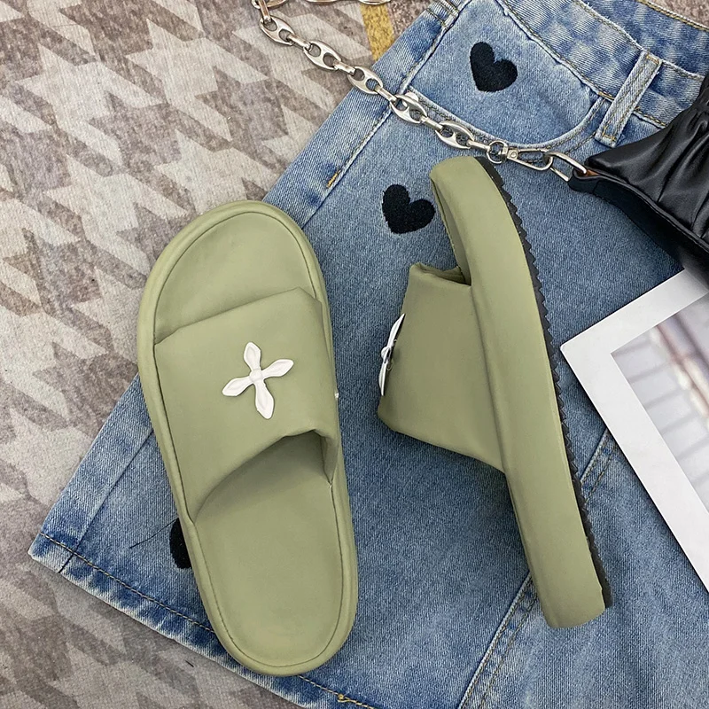 2023 Summer Slippers for Women Men's Indoor Slippers EVA Thick Soled Sandals Soft Non Slip Home Flip Flops Beach Bathroom Shoes