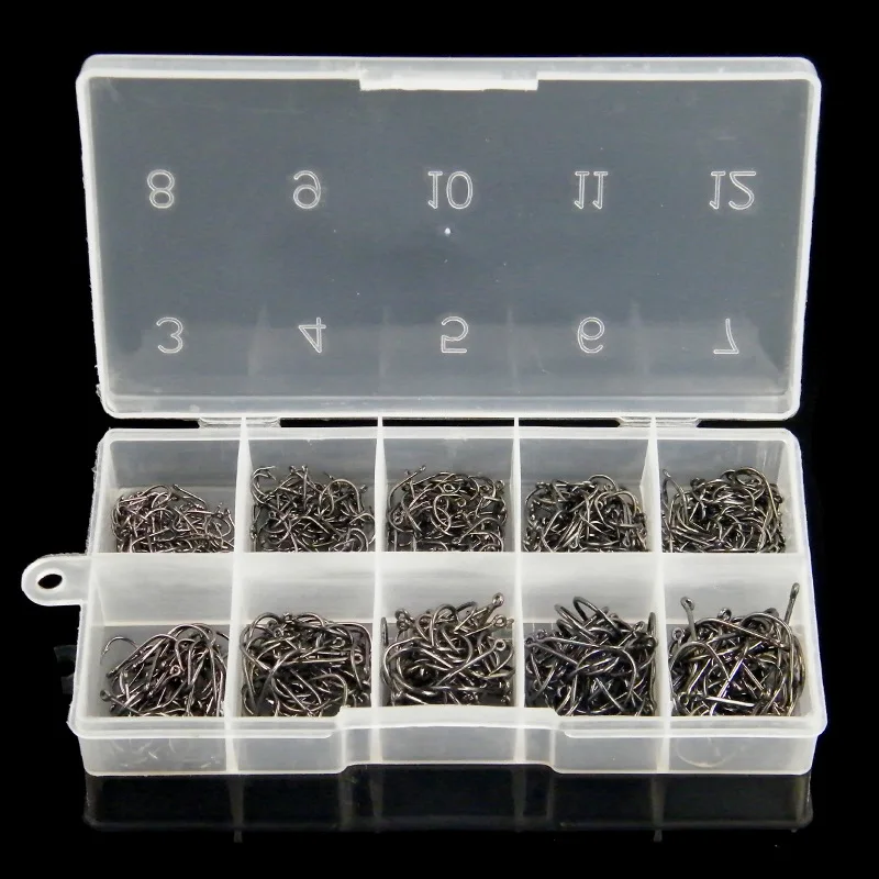 

500 шт., рыболовные крючки из углеродистой стали