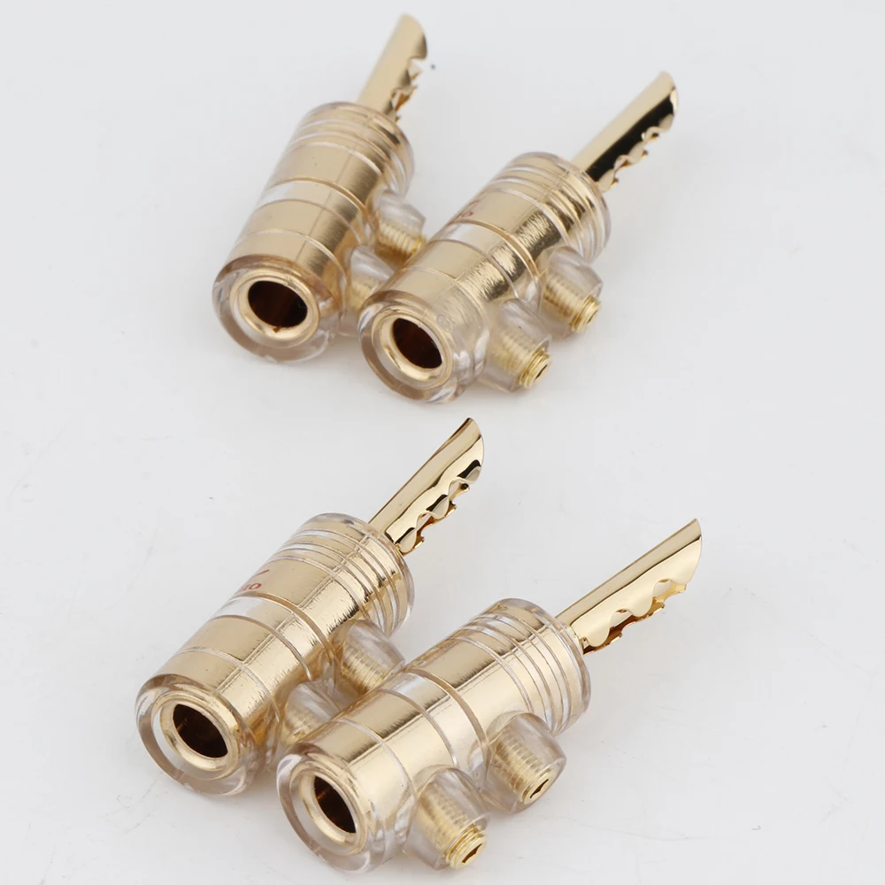

4 шт. 24K позолоченный BFA стандартный адаптер для колонок с разъемом для аудиокабеля