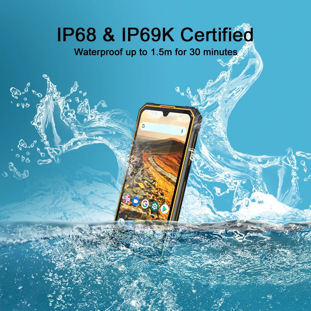 Cubot KingKong 5 Rugged Phone IP68 Waterproof Smartphone 5000mAh 48MP Triple Camera Android 11 NFC 4GB+32GB FACE ID Unlock