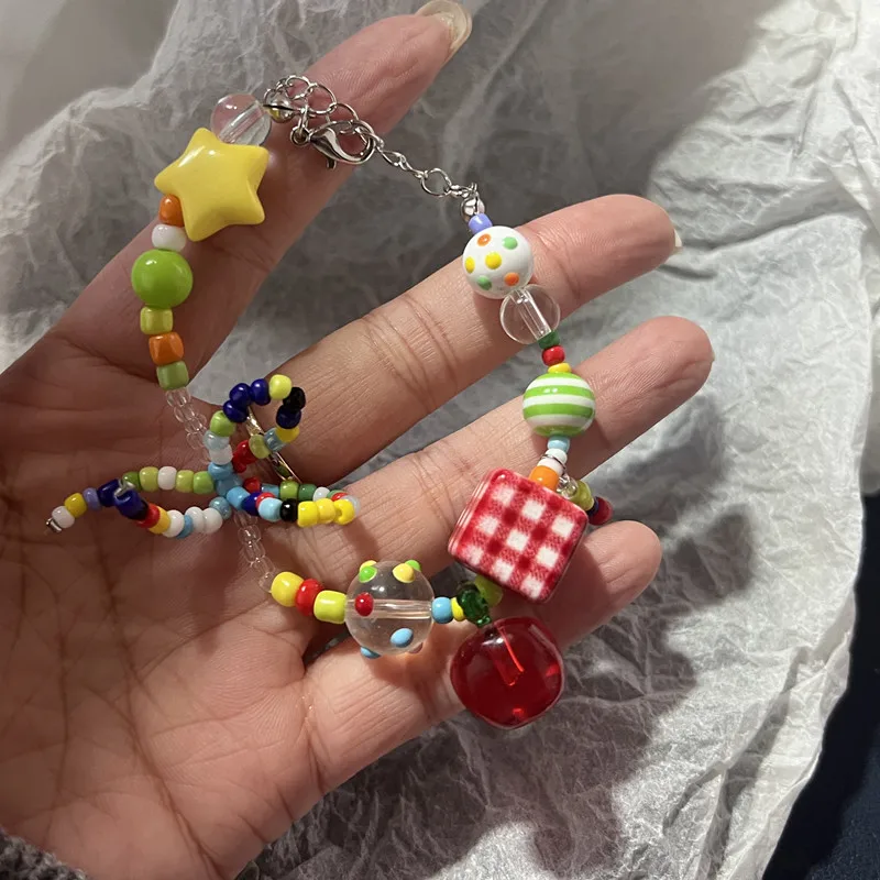 Красочный браслет из бисера для женщин и девочек Y2K
