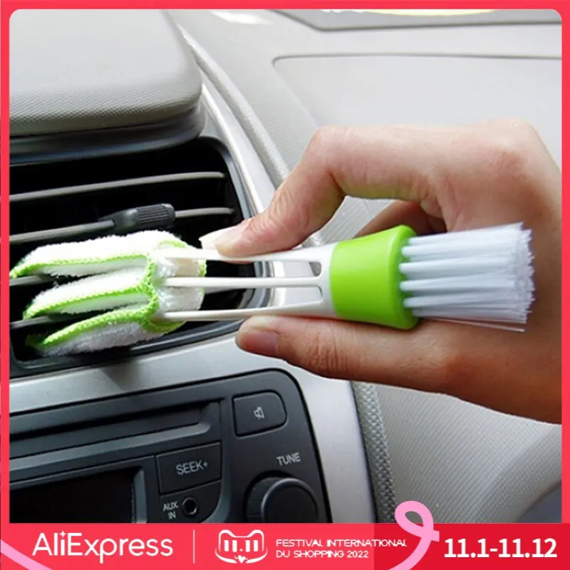 

Plastic Car Brush Cleaning Tool Auto Air Conditioner Vent Blinds Cleaner Car Detailing Tools