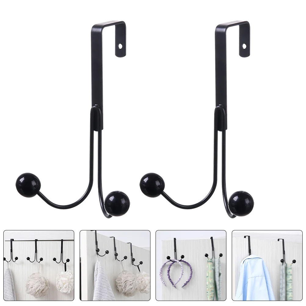 

3Pcs Over The Door Hooks Punch Free Door Hanger Heavy Duty Coat Towel Rack