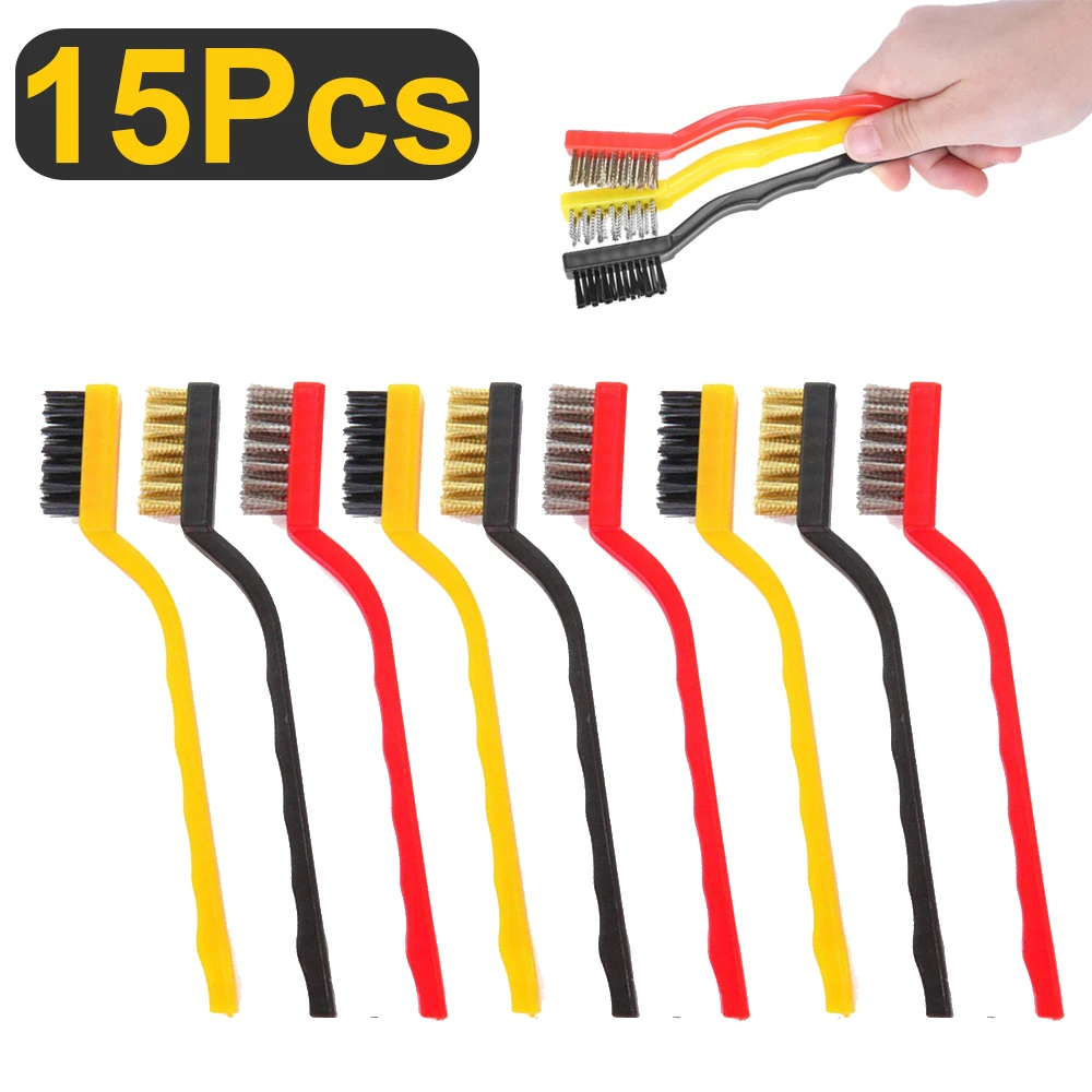 

Набор щеток для чистки, многофункциональные инструменты из стальной проволоки и нейлона, 15 шт.