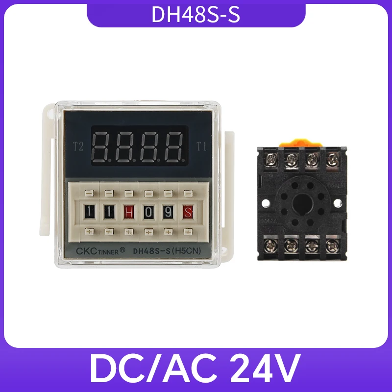 

DH48S-S Цифровое реле времени задержки, цикл повторения, SPDT программируемый с разъемом 0,1 s-990h AC 110V 220V DC 12V 24V Din Rail