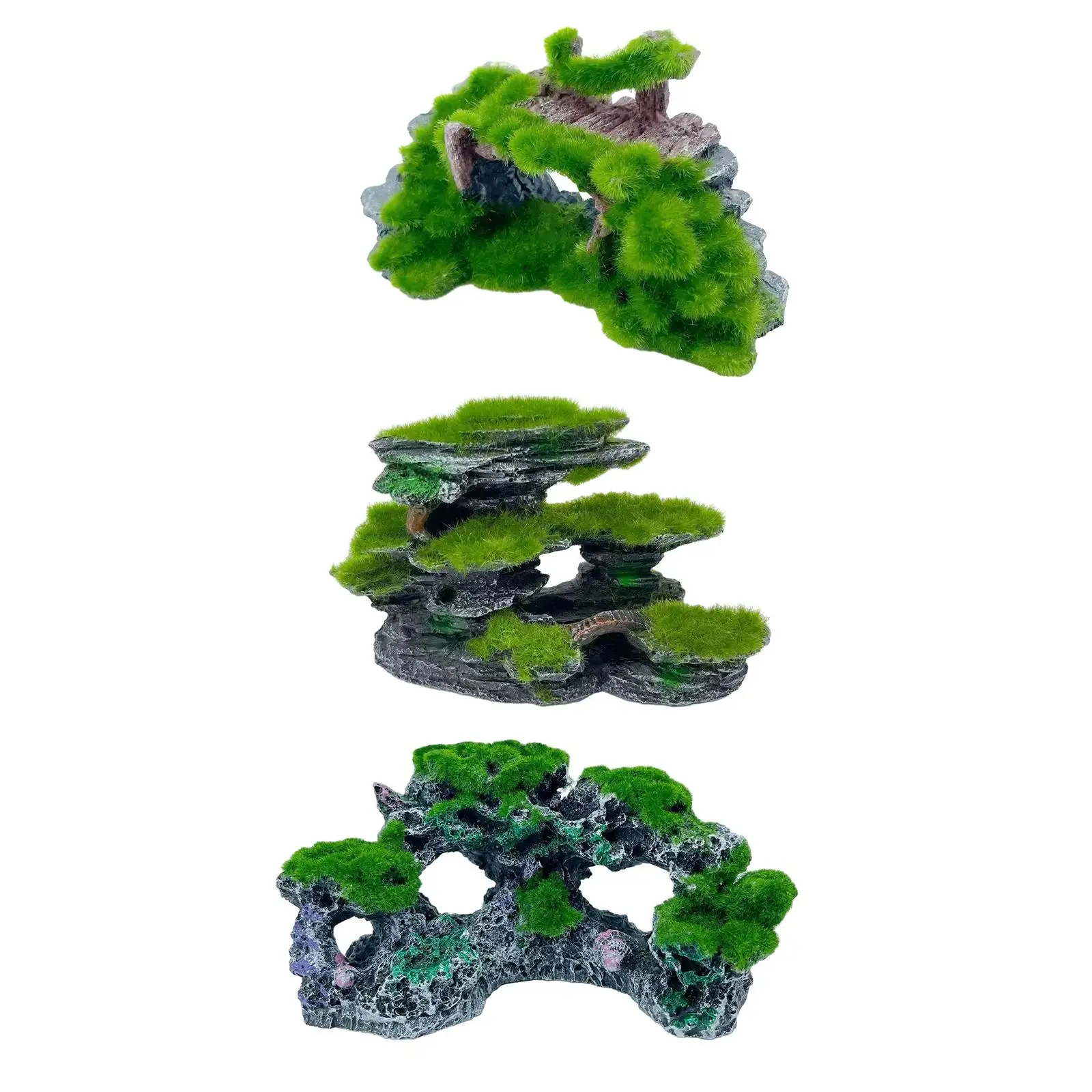 Декор для аквариума ремесло камень скрывающая пещера аквариум вид на горь