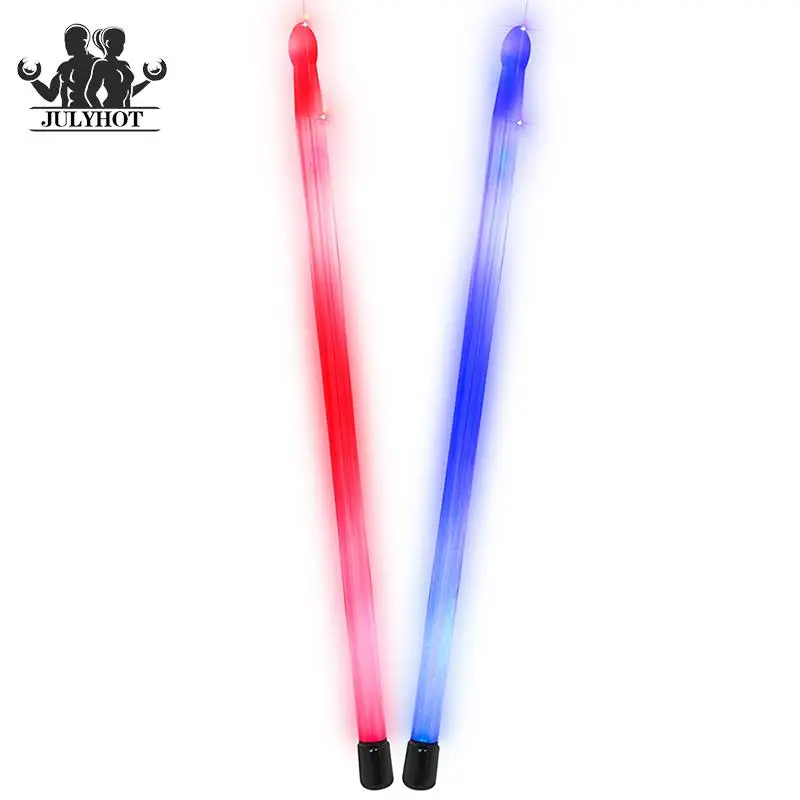 

Luminous Drum Stick Transparent Polymer Acrylic Flash Drum Sticks Fluorescent Glow In The Dark Bright Light Musical Instruments