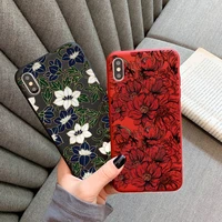 cute floral shading phone cases for iphone 13 12 11 pro max mini 7 8 plus se 2020 xr x xs max tpu soft silicone shell back cover