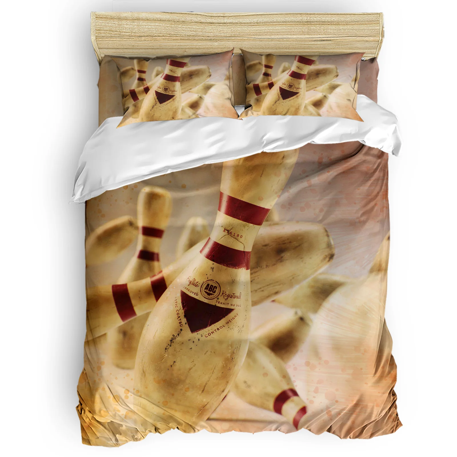 

Боулинг ретро пятнистые удобные бытовые товары спальня кровать роскошный пододеяльник 2/3/4 шт.