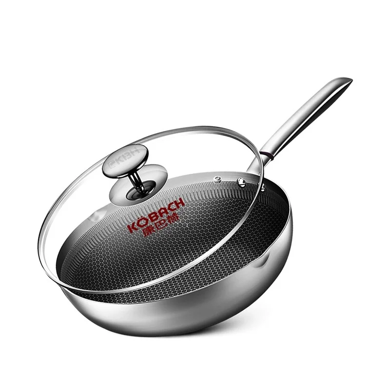 

Frying Pan 30cm Kitchen Nonstick Wok 316L Stainless Steel Cookware Nonstick Cooking Pan Electric Induction Pan