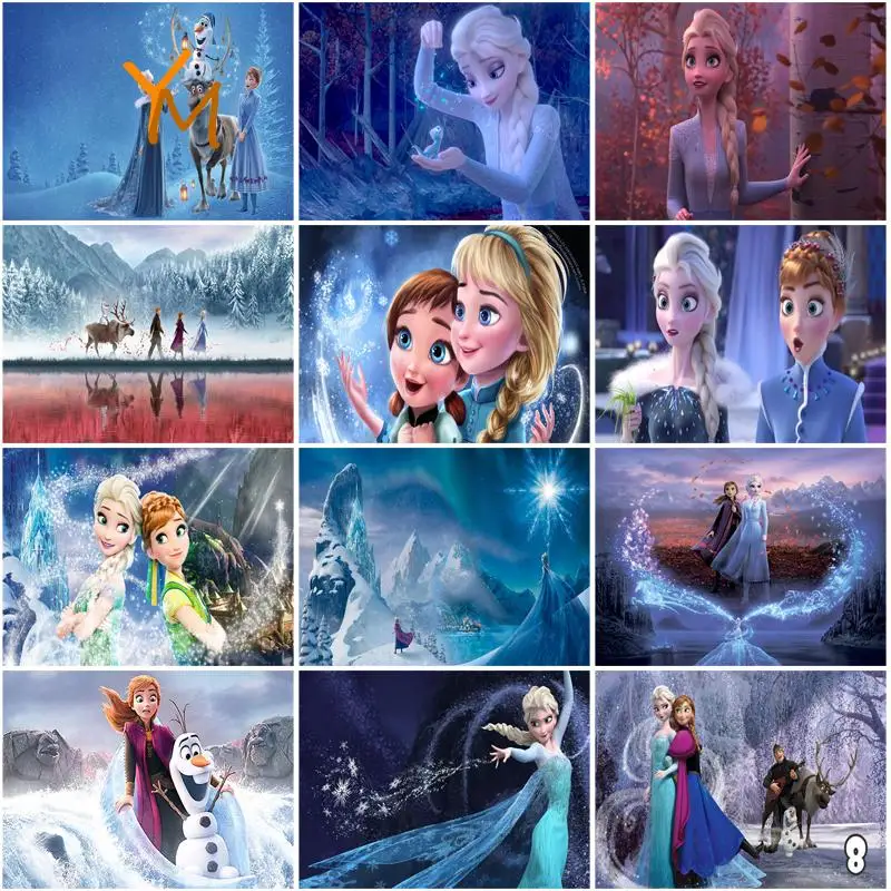 

Disney Frozen Diamond Painting Diamond Mosaic Home Decor Embroidery Handmade Full Diamond Anime Cross Stitch Decoration Artwork