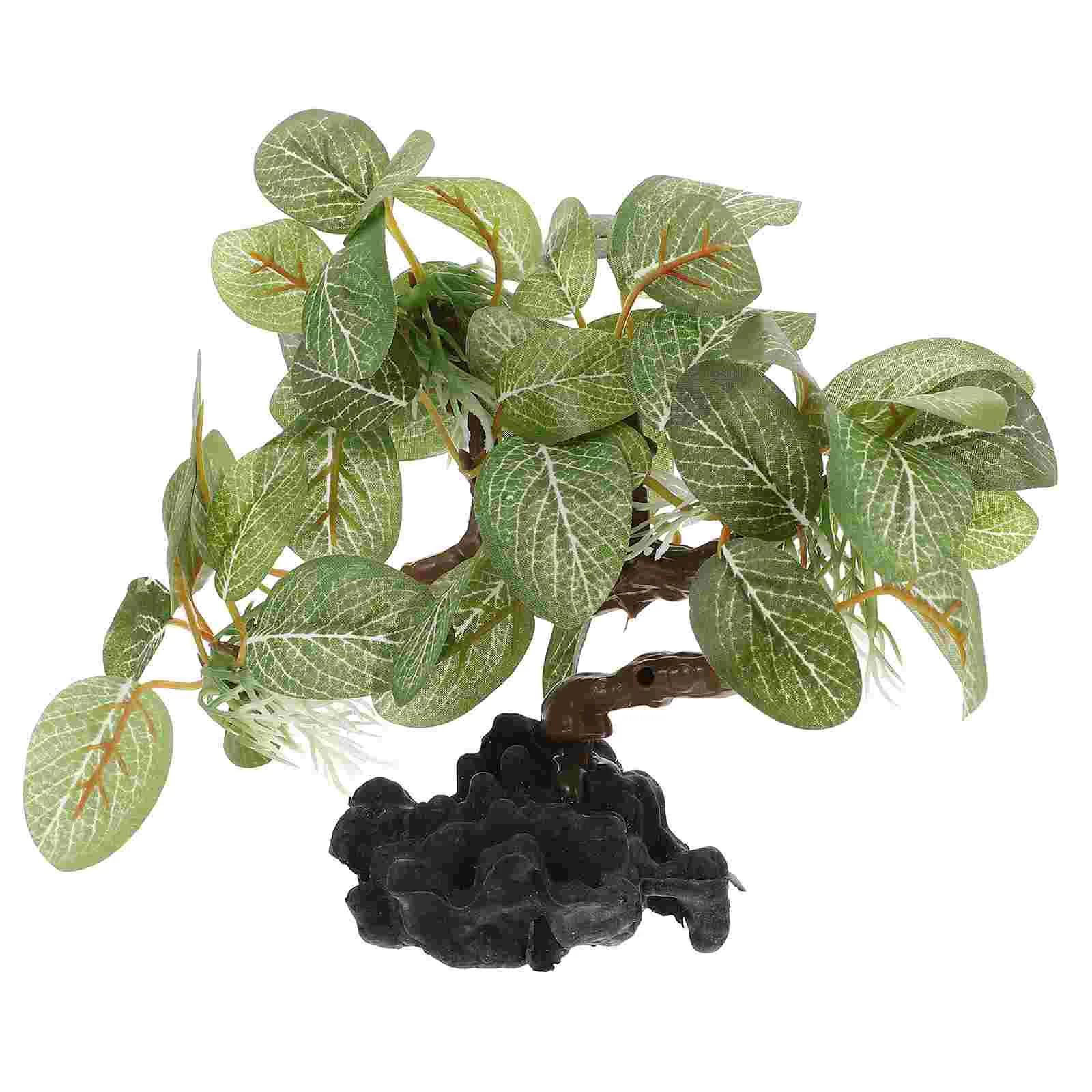 

Fishtank Aquarium Tree Fake Silk Betta Aquatic Accessories Decorwater Underwaterdecorations Bonsai Artificial Reptile Lifelike