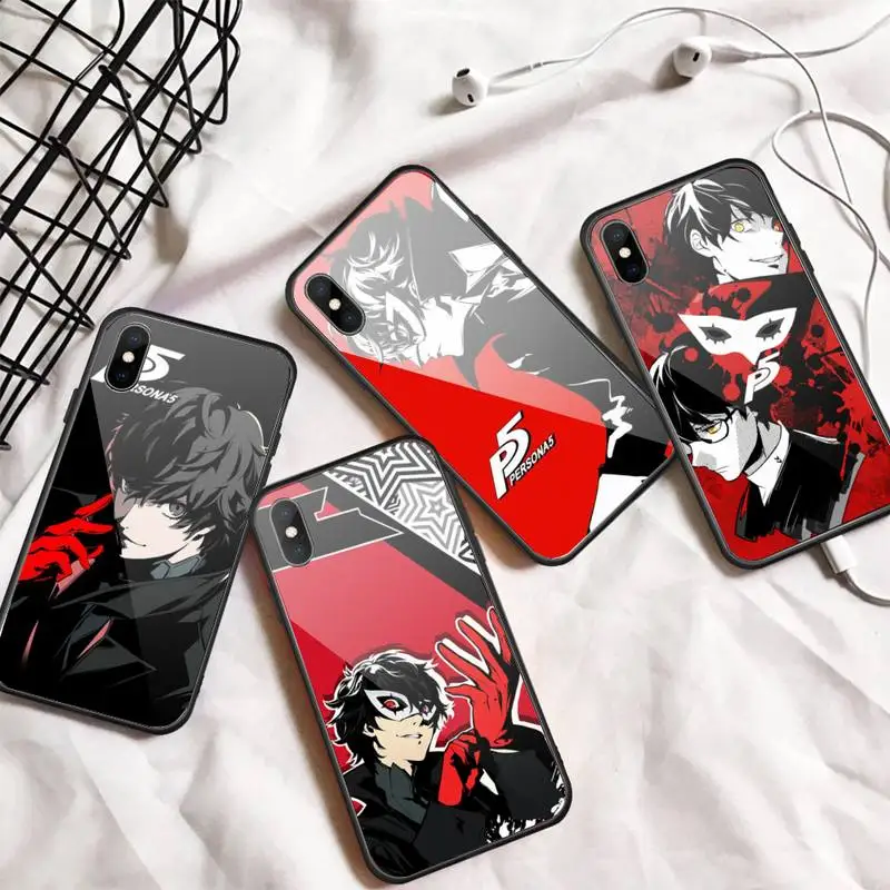 

Persona 5 Take Your Heart Phone Case Tempered glass For iphone 6 7 8 plus X XS XR 11 12 13 PRO MAX mini