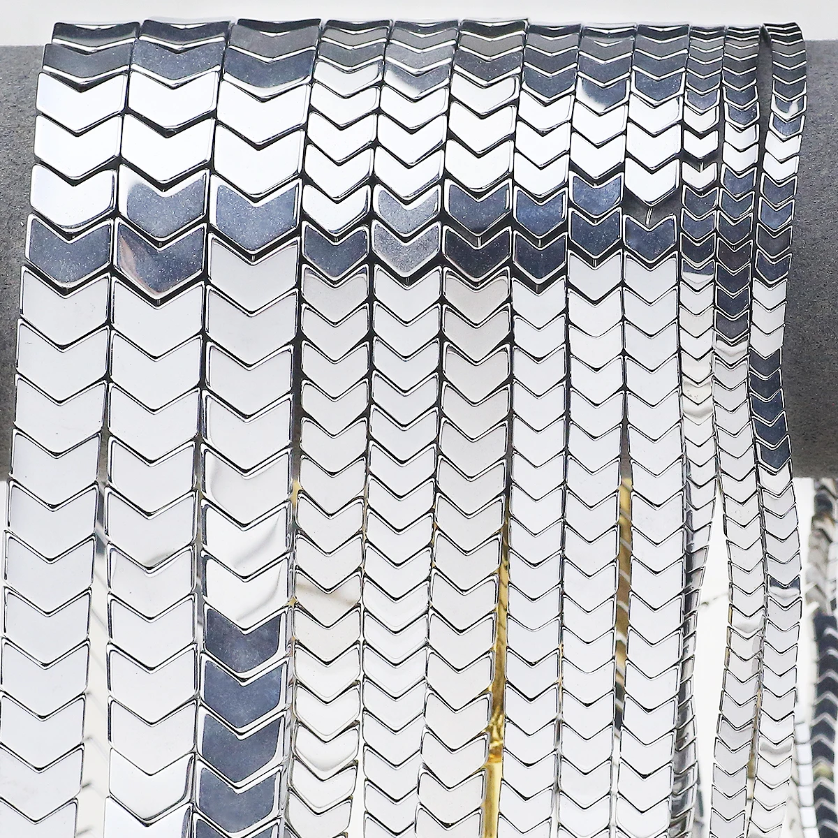 4-10MM натуральный гематит камень серебристый стрелки форма распорки свободные