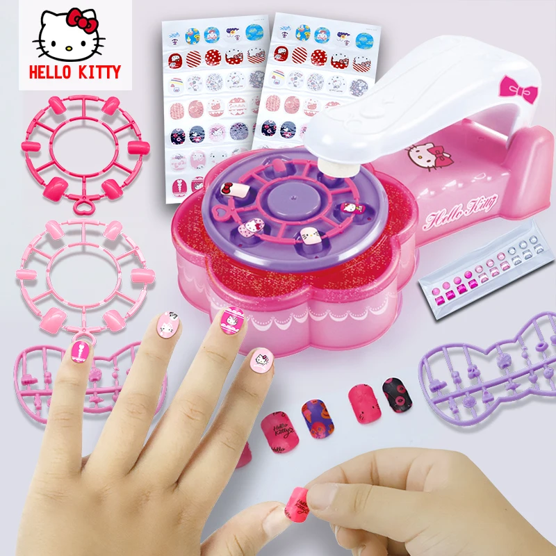 

Кавайная аниме-фигурка Disney «Холодное сердце 2», детские наклейки для ногтей Hellokitty, безопасная Нетоксичная машинка для маникюра принцессы, н...