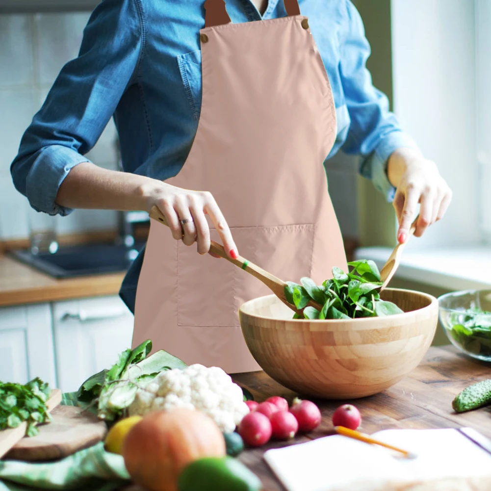 Двойной фартук на плечо водонепроницаемый для кухни и дома устойчивый к пятнам