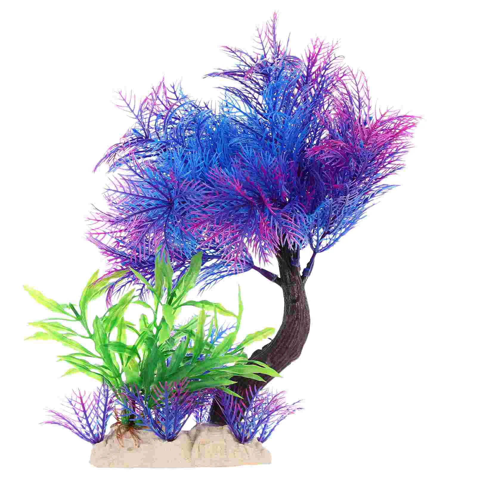 

Aquarium Tank Artificial Decor Fake Water Tree Decorations Underwater Aquatic Landscaping Decoration Decorative Adornment Props