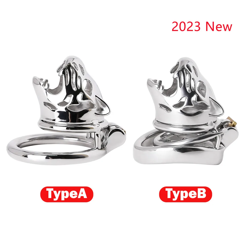 

NEW BDSM Cobra Cages With Curved Snap Ring Cock Cage Stainless Steel Chastity Device Hand-polished Trainer Belt Sex Toys For Men