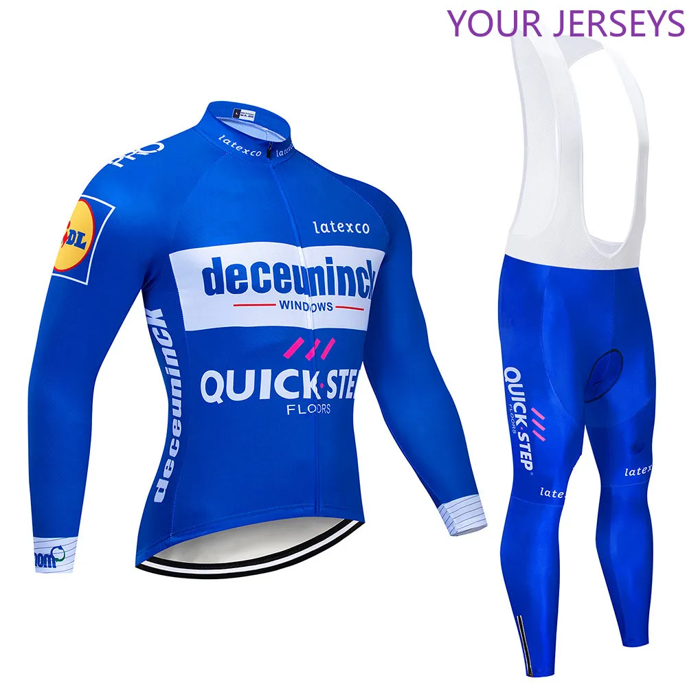 

2022 Winter QUIKC STPE I Long Sleeve Team Cycling JERSEY Bicycle Pants Set Men's Clothing Warm Riding Maillot Culotte TEAM Set