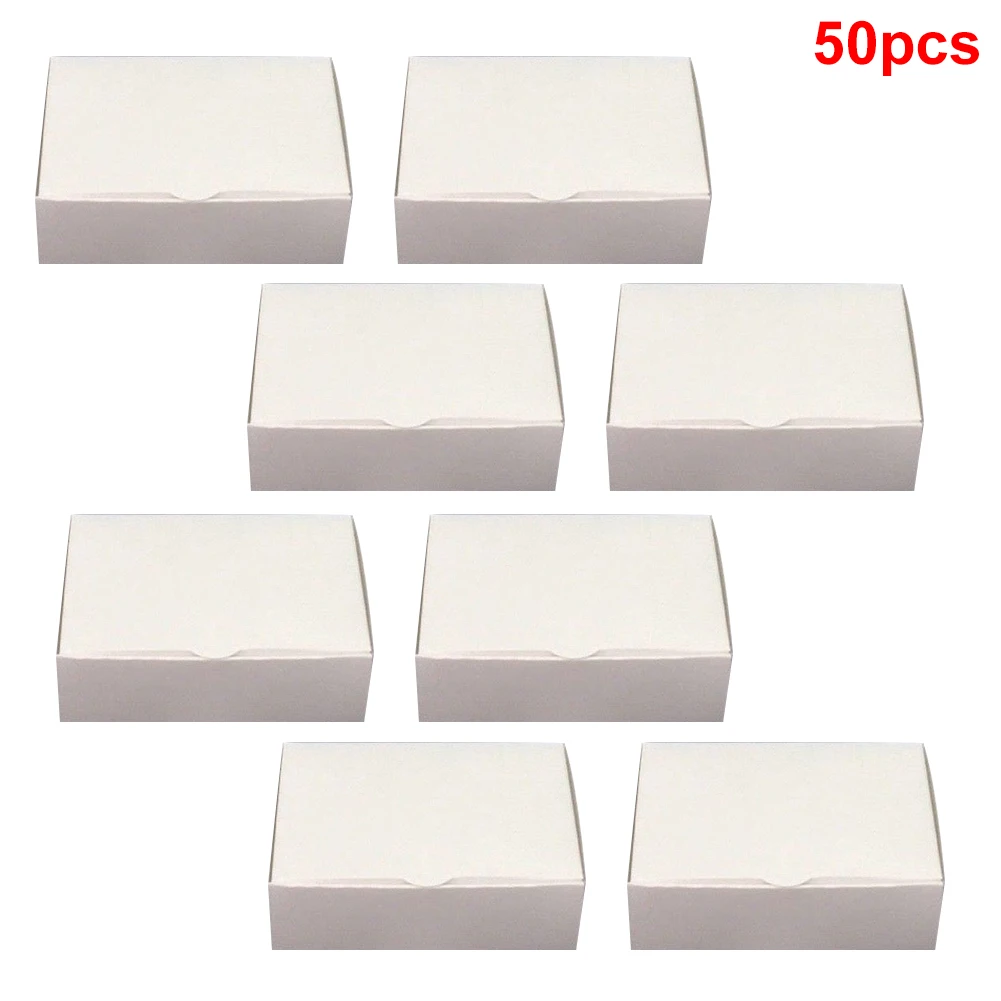 

50pcs Cake Box Wedding Festival Muffins Sweet Birthday Baby Shower Wrap Party Favour Card Paper Gift Cupcake Candy Single Slice