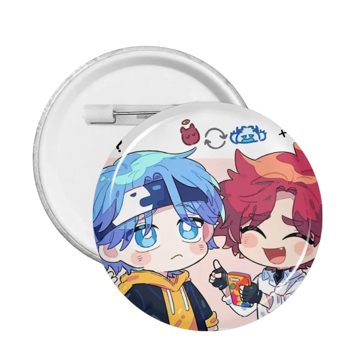 

59mm Langa And Reki Sk8 The Infinity Collar Badge Fashion Badges Anime Japan Pins Brooches for Clothes Anime Accessories