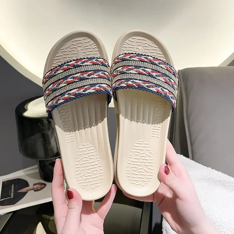 

Сандалии женские с открытым носком, удобные босоножки с круглым носком, Повседневная модная Роскошная обувь для дома и улицы, 2023