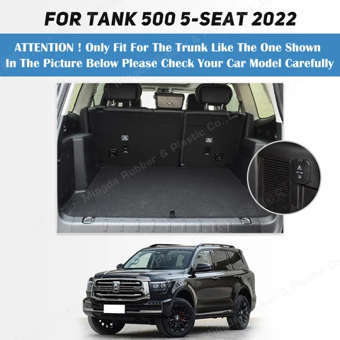 Автомобильный коврик для багажника с полным покрытием для танка 500 5-Seat 2022 2023, кожаный чехол для багажника автомобиля, коврик, подкладка для груза, защитные аксессуары для интерьера