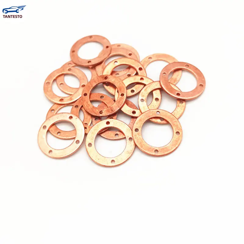 

100PCS 4H 4 Holes Diesel Common Rail Injector Copper Washer Gaskets 12X23X1mm