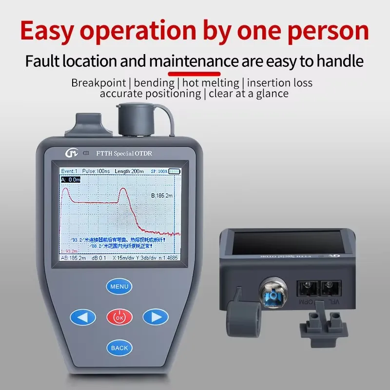 YOUYSI 4 в 1 FTTH OTDR Мини-измеритель оптической мощности Стабильный источник света VFL