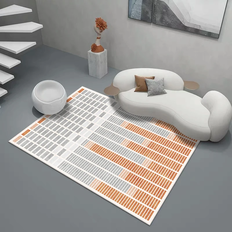 

Nordic Minimalist Modern Geometric Living Room Carpet Home Sofa Bedroom Cloakroom Large Area Decorative Rug Non-slip Floor Mat