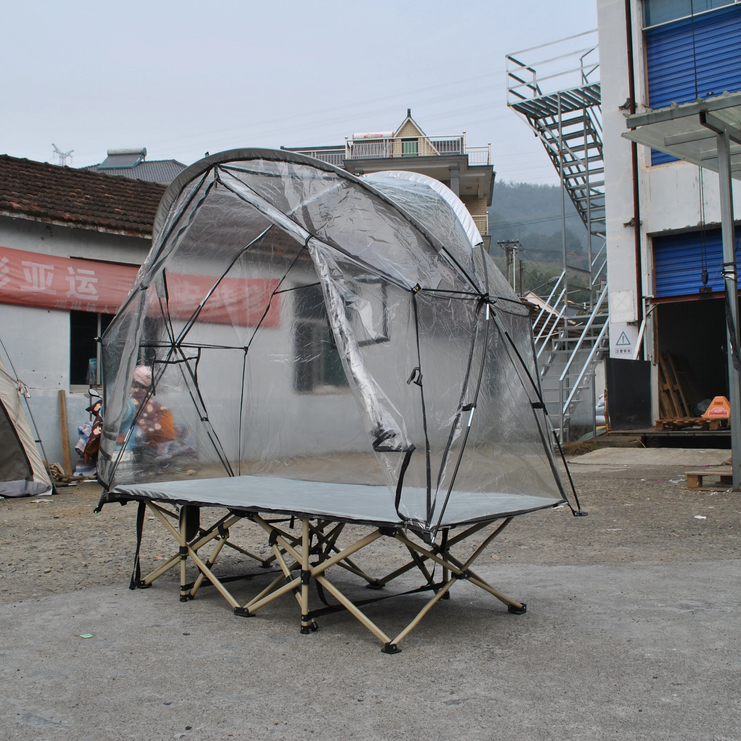 1-местная палатка из ПВХ для открытого земли спальной кровати кроватки уличная со