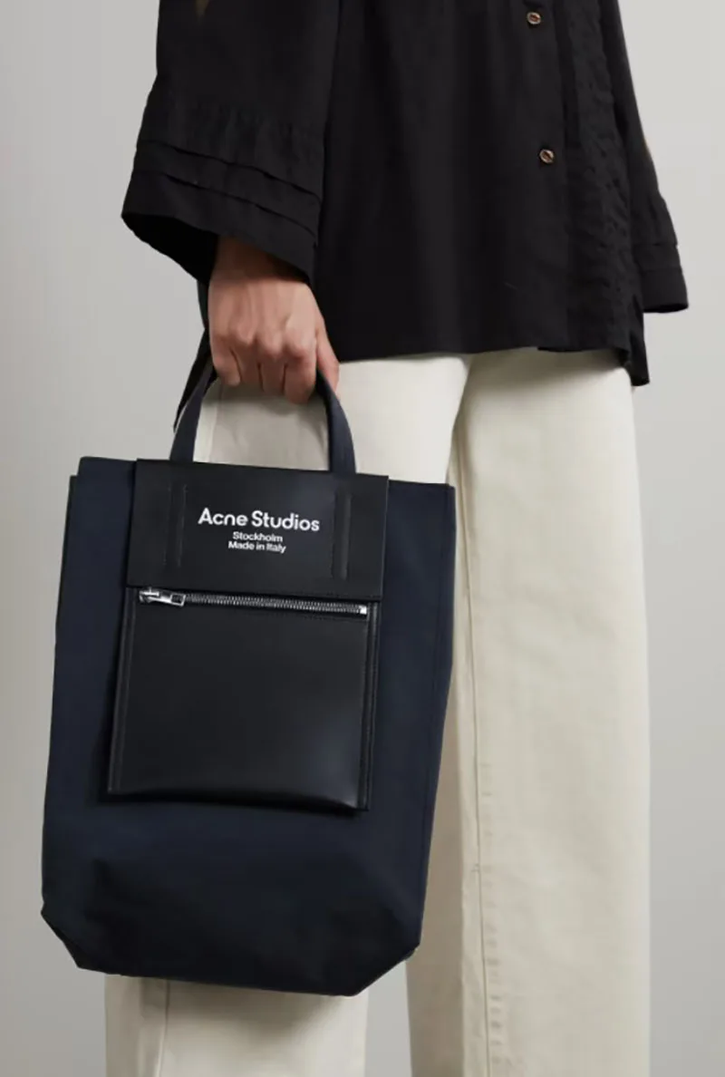 ACNE STUDIOS Baker Out medium canvas and printed leather tote