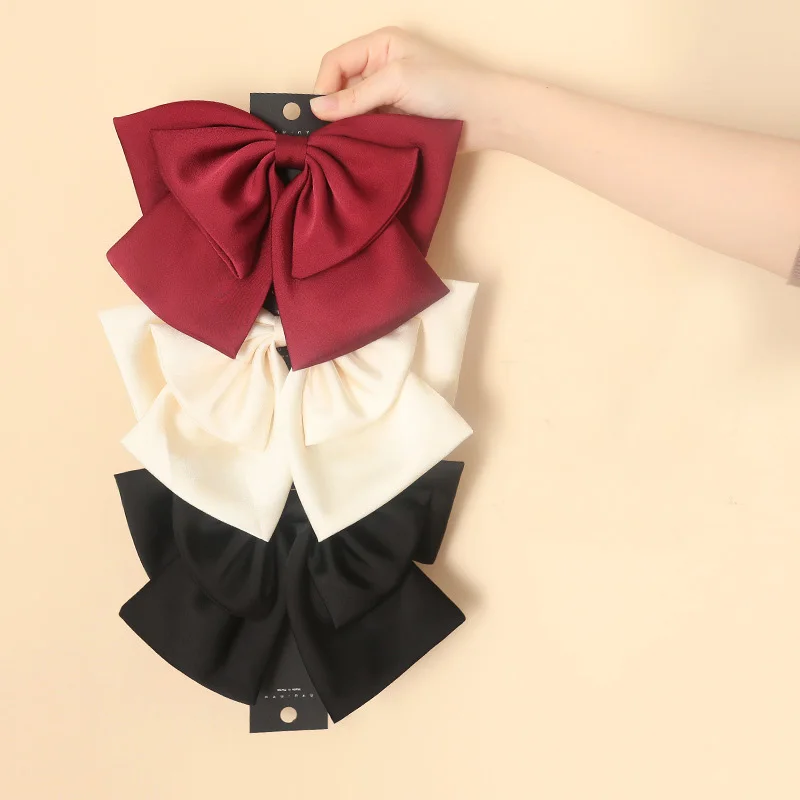 Женская заколка для волос с двойным бантом Французская конского хвоста