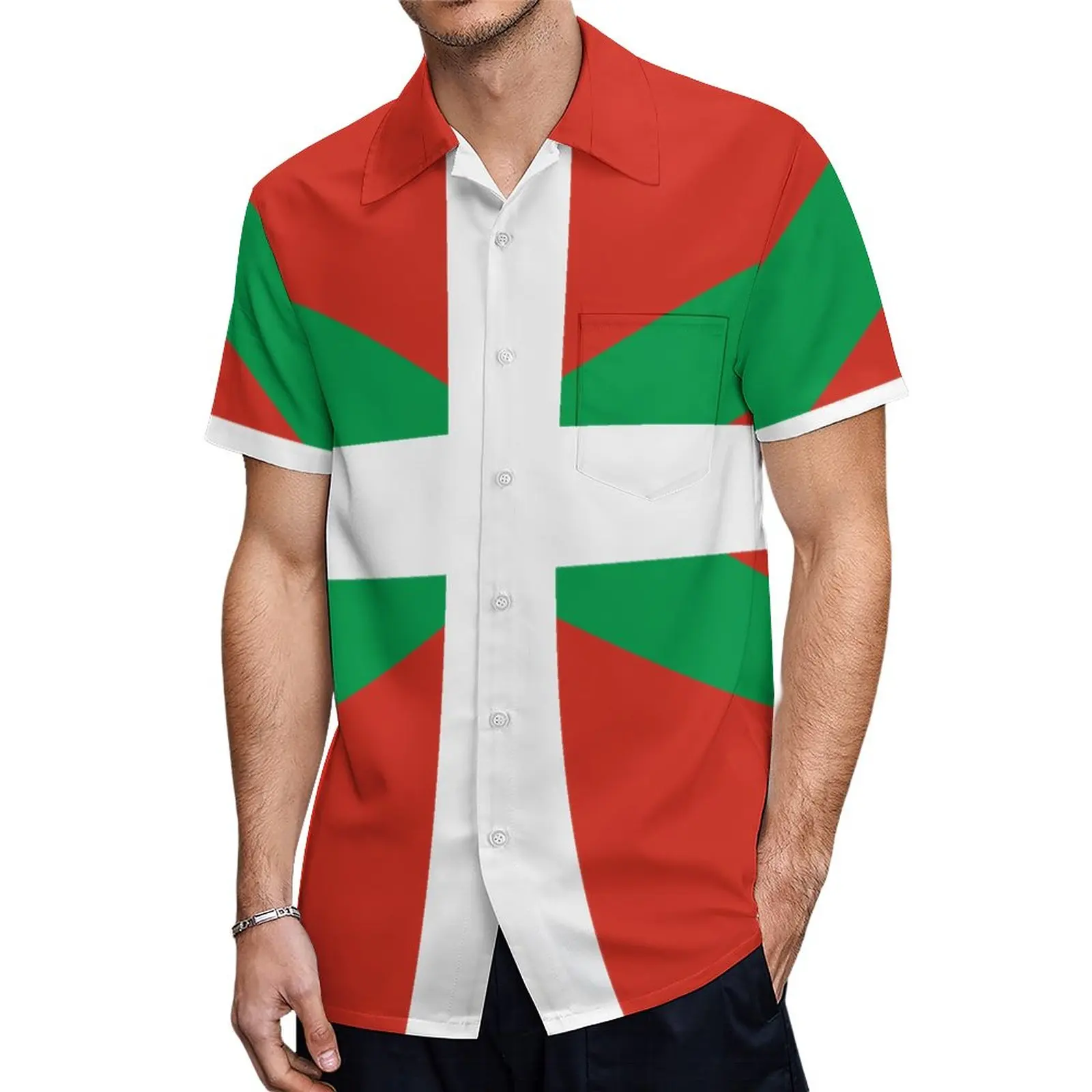 

Flag of The Basque Country A Short Sleeved Shirt Graphic Cool Tees Suit Vintage Shopping USA Size