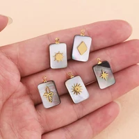 5pcs natural mother of shell pendant rainbow small pendant for jewelry making diy necklace earrings jewelry accessory