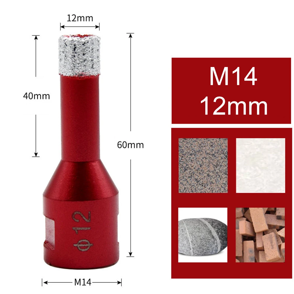 

6-68mm M14 Diamond Core Drill Bit Hole Saw Cut Stone Porcelain Tile Glass Fast Smooth Drilling Better Finish Dry/wet Drilling