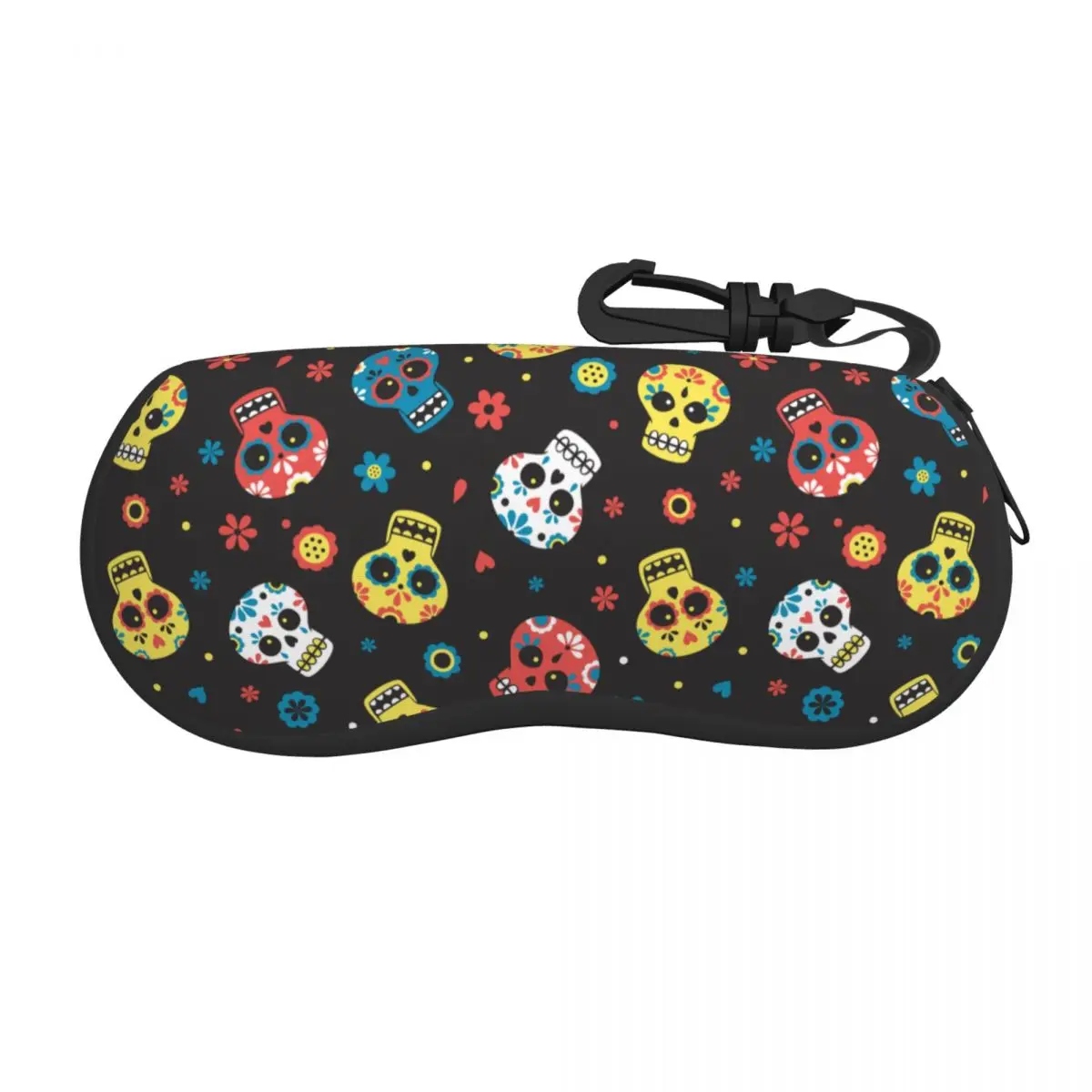 

Sugar Skull Mexican Glasses Case Protective Box Day of the Dead Horror Halloween Sunglasses Storage Box Office Eyewear Container