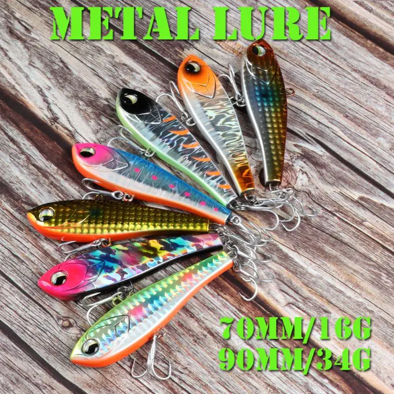 

70mm/90mm Vibration Sinking Lures Winter Fishing Lure Lipless VIB fishing lure Wobbler Ice Balance Fishing for pike