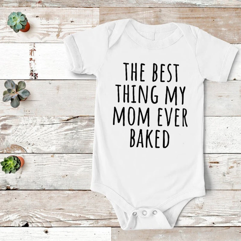 

Baking Baby Baby Girl Clothes 2022 Baby Gift Family Matching Tshirt Best Thing My Mom Ever Baked Mom and Daughter Tee